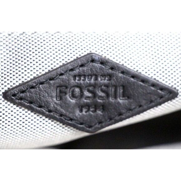 FOSSIL BLACK GENUINE LEATHER MEDIUM ZIP TOP HOBO TOTE SHOULDER BAG HANDBAG PURSE - Picture 10 of 15